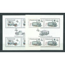 Checoslovaquia - Hojas 1987 Yvert 74/5 ** Mnh Automovil y tren