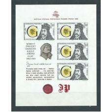 Checoslovaquia - Hojas 1988 Yvert 84A ** Mnh Georges de Podiébrad