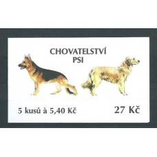Chequia - Correo 2001 Yvert 277 - 279 Carnet ** Mnh Fauna perros