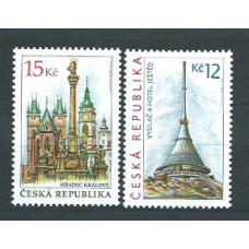 Chequia - Correo 2008 Yvert 499/500 ** Mnh Edificios