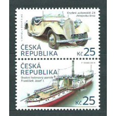Chequia - Correo 2014 Yvert 741/42 ** Mnh Automóvil y barco