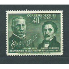 Chile - Correo 1947 Yvert 218 ** Mnh Personajes. Música