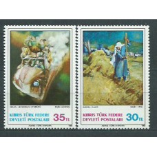 Chipre Turco - Correo Yvert  112/3 ** Mnh Pinturas