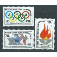 Chipre Turco - Correo Yvert  129/31 ** Mnh Olimpiadas de los Angeles