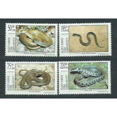 Chipre Turco - Correo Yvert 458/61 ** Mnh Fauna serpientes