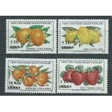 Chipre Turco - Correo Yvert  57/60 ** Mnh Frutas