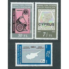 Chipre Turco - Correo Yvert  80/2 ** Mnh