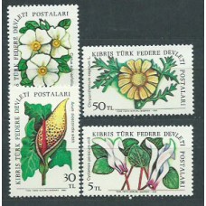 Chipre Turco - Correo Yvert  99/102 ** Mnh Flores