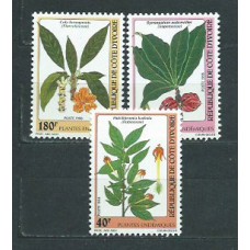 Costa de Marfil - Correo Yvert 1002/4 ** Mnh  Flora