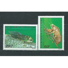 Costa de Marfil - Correo Yvert 553/4 ** Mnh  Fauna insectos