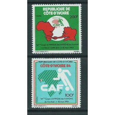 Costa de Marfil - Correo Yvert 678/9 ** Mnh  Deportes fútbol