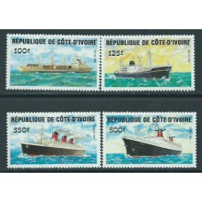 Costa de Marfil - Correo Yvert 691/4 ** Mnh  Barcos