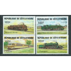 Costa de Marfil - Correo Yvert 695/8 ** Mnh  Trenes