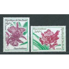 Costa de Marfil - Correo Yvert 886/7 ** Mnh  Flores