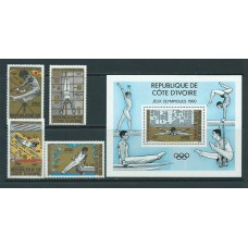 Costa de Marfil - Aereo Yvert 71/4+H.16 ** Mnh  Olimpiadas de Moscu