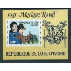 Costa de Marfil - Hojas Yvert 18 ** Mnh  Boda real