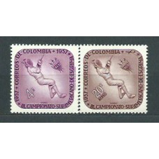 Colombia - Correo 1957 Yvert 546+A.304 ** Mnh Deportes