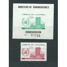 Colombia - Correo 1960 Yvert 587+H.21 ** Mnh Naciones Unidas