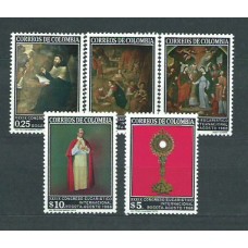 Colombia - Correo 1968 Yvert 637/41+A.483/7 ** Mnh Religión