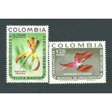 Colombia - Correo 1972 Yvert 663+A.550 ** Mnh Flores