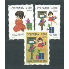 Colombia - Aereo 1969 Yvert 502/4 ** Mnh Navidad