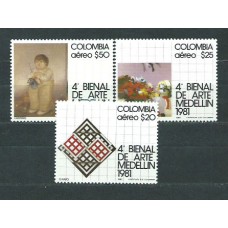 Colombia - Aereo 1981 Yvert 667/9 ** Mnh Arte