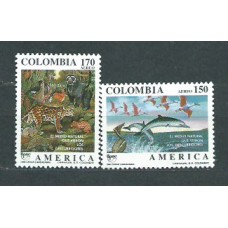 Colombia - Aereo 1990 Yvert 823/4 ** Mnh Upaep