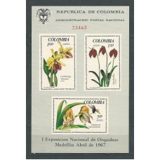 Colombia - Hojas Yvert 27 ** Mnh Flores