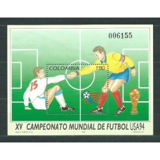 Colombia - Hojas Yvert 48 ** Mnh Deportes. Fútbol