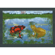 Colombia - Hojas Yvert 50 ** Mnh Fauna. Ranas