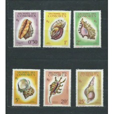 Comores - Correo 1962 Yvert 19/24 * Mh  Fauna conchas