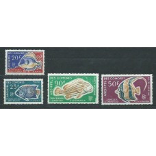 Comores - Correo 1968 Yvert 47/8+A 23/4 ** Mnh  Fauna peces