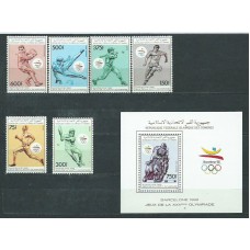 Comores - Correo 1989 Yvert 499/502+A 275/6+H.56 ** Mnh  Olimpiadas de Barcelona