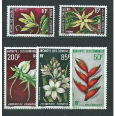 Comores - Correo 1969 Yvert 53/4+A 26/8 * Mh  Flores