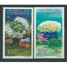 Comores - Aereo Yvert 5/6 * Mh  Fauna marina