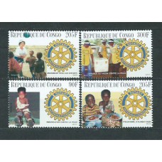 Congo Frances - Correo 1996 Yvert 1008/11 ** Mnh  Club Rotary
