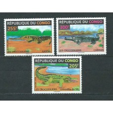 Congo Frances - Correo 1996 Yvert 1018/20 ** Mnh  Fauna