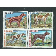 Congo Frances - Correo 1974 Yvert 347/50 ** Mnh  Fauna perros