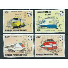 Congo Frances - Correo 1982 Yvert 656/9 ** Mnh  Trenes