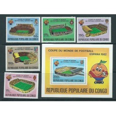 Congo Frances - Aereo Yvert 280/4+H.24 ** Mnh  Deportes fútbol