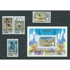 Congo Frances - Aereo yvert 288/91+H.26 ** Mnh  Olimpiadas de Moscu