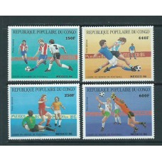 Congo Frances - Aereo Yvert 349/52 ** Mnh  Deportes fútbol