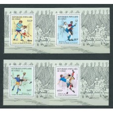 Congo Frances - Aereo Yvert 394/7 en hojas ** Mnh  Deportes fútbol