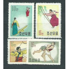 Corea del Norte - Correo 1961 Yvert 262/5 ** Mnh  Deportes