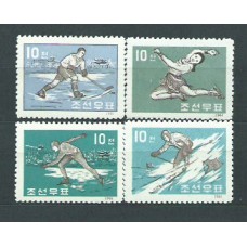 Corea del Norte - Correo 1961 Yvert 347/50 ** Mnh  Deportes