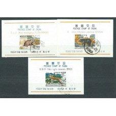 Corea del Sur - Hojas 1966 Yvert 123/5 usado  Fauna