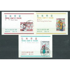 Corea del Sur - Hojas 1967 Yvert 134/6 usado