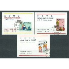 Corea del Sur - Hojas 1967 Yvert 140/2 usado