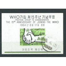 Corea del Sur - Hojas 1964 Yvert 72 usado  OMS
