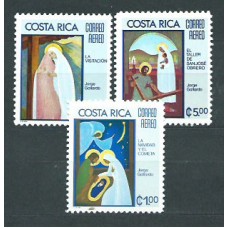 Costa Rica - Aereo 1975 Yvert 636/8 ** Mnh Navidad